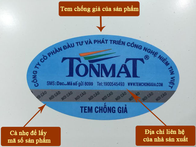 Hàng thật - Hàng giả - Phương pháp nhận biết hàng TONMAT chính hãng (Hình 3).